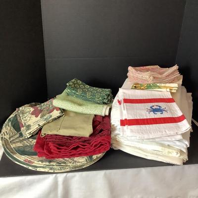 K1144 Lot of Misc. Kitchen Tablecloths and Hand towels