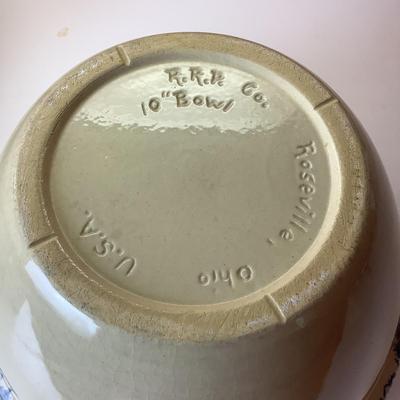 K1191 Blue Spatterware 10â€ Bowl Roseville, OH