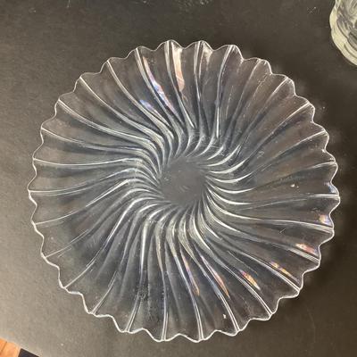 K1194 Lot of Clear Glass plates, glasses