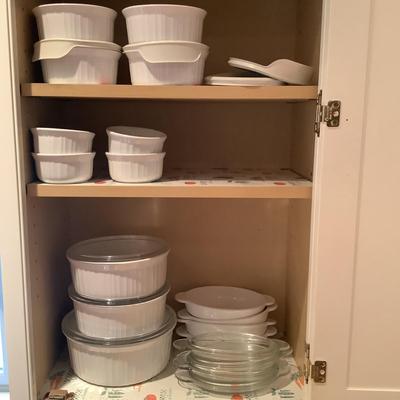 K1145 Large 15pc Set of White Corning Ware