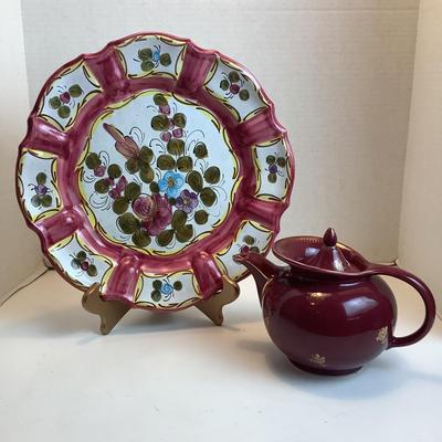 L1148 Italian Charger Plate with Hall Teapot