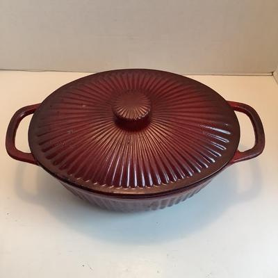 K1156 Large Oval Paula Dean 6qt Cast Iron Enamel Dutch Oven