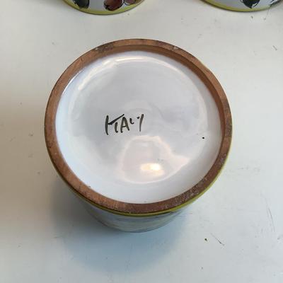 K1157 Set of 4 Vintage Italian Pear Canisters