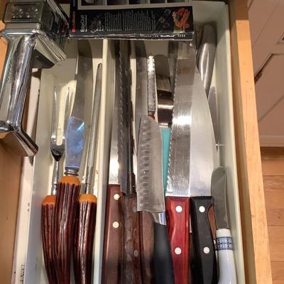 K1110 Large Misc. Knife Set with Sheffield, Kitchen Aid, Tramontina, and more