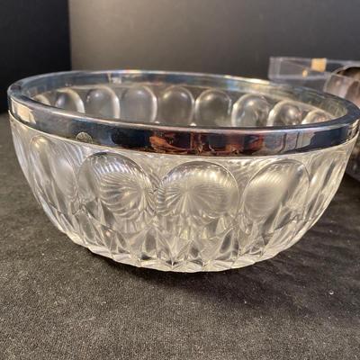 Lot 253  Silver-plate Flatware and Glass Bowl