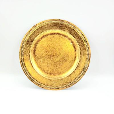 GOLD TONE DECORATIVE PLATE