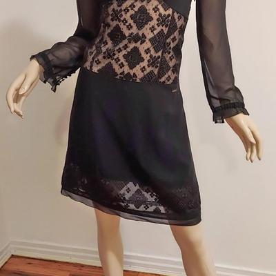 Roberto cavalli Cocktail Dress Ruffle and Sheer Lace Details