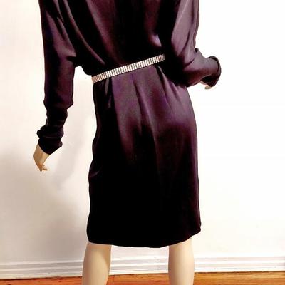 Versace 1970 Runway Batwing Demi Couture dress Detailed  Rhinestone Belt