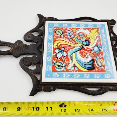 1965 "SMORGASBORD IS NOW SERVED" NORWEGIAN #164 TRIVET