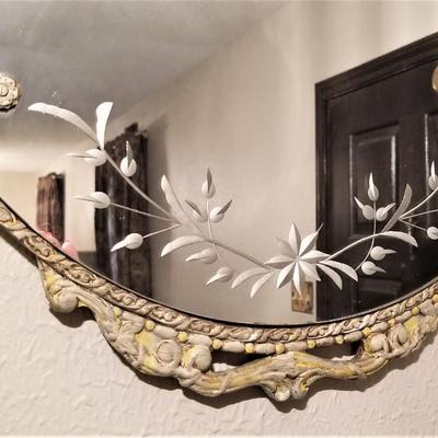 Lot #43  Large Vintage Decorative Mirror
