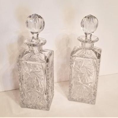 Lot #44 Great pair of matched Crystal Decanters