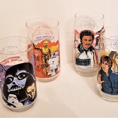 Lot #47  6 Collectible Star Wars Burger King Drinking Glass - First and Second series!