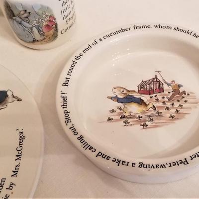 Lot #48  WEDGWOOD Beatrix Potter Baby Feeding Set