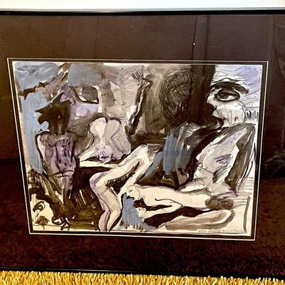 LOT 116   FRAMED W/C TITLED PERUGIA BY ARZU BASHRAN TURKISH ARTIST