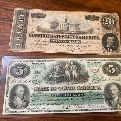 Confederate Paper Money Lot