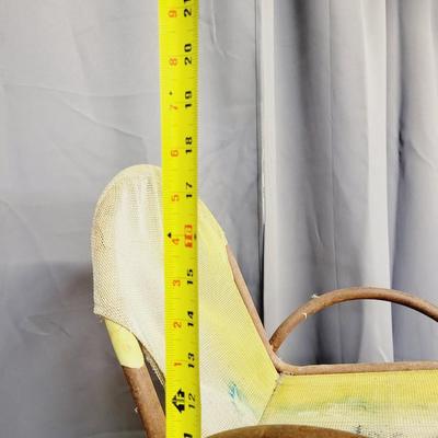 VINTAGE DOLL SIZE METAL ROCKING CHAIR