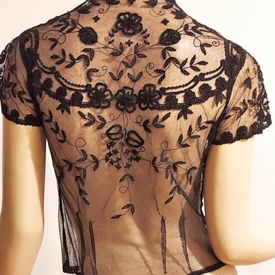Antique Edwardian 1910 French Lace top Austrian 3D Lace Front Closure