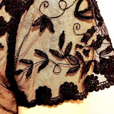 Antique Edwardian 1910 French Lace top Austrian 3D Lace Front Closure