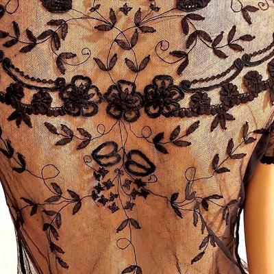 Antique Edwardian 1910 French Lace top Austrian 3D Lace Front Closure