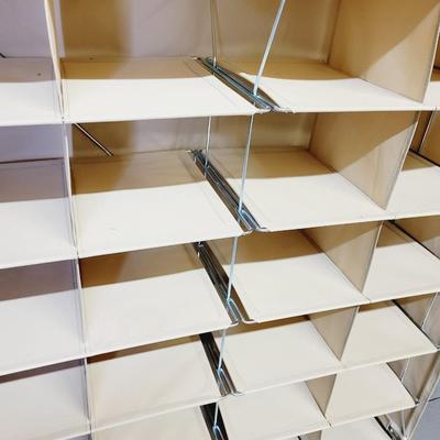 SUPERB NATURAL CANVAS METAL FRAME CUBBY STORAGE