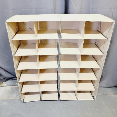 SUPERB NATURAL CANVAS METAL FRAME CUBBY STORAGE