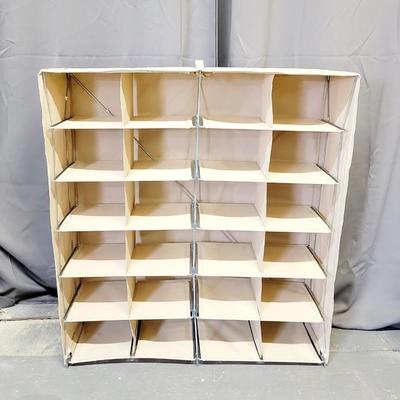 SUPERB NATURAL CANVAS METAL FRAME CUBBY STORAGE