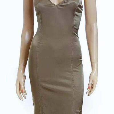 Alberta Ferretti Olive Green  Body Con Dress NWT