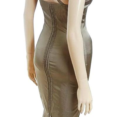 Alberta Ferretti Olive Green  Body Con Dress NWT