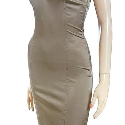 Alberta Ferretti Olive Green  Body Con Dress NWT