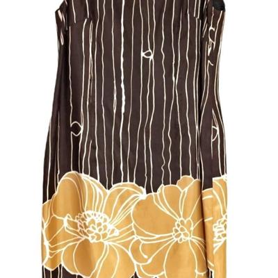 LilliDiamond Swing Coat /Sheath Dress Ensemble w/Scarf Floral Print