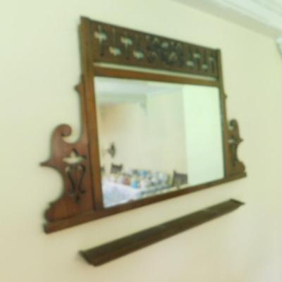 Antique Decorative Wood Framed Mirror