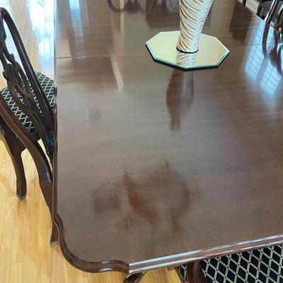 Lot 340. Cherry Dining Table and 6 Chairs