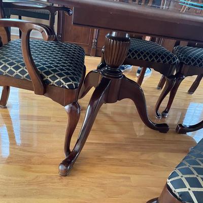 Lot 340. Cherry Dining Table and 6 Chairs