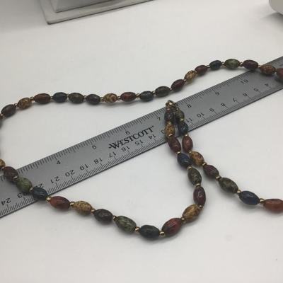 Multi Color Beaded necklace. Stone Type