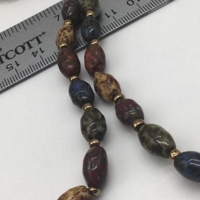 Multi Color Beaded necklace. Stone Type