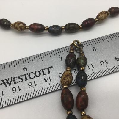 Multi Color Beaded necklace. Stone Type