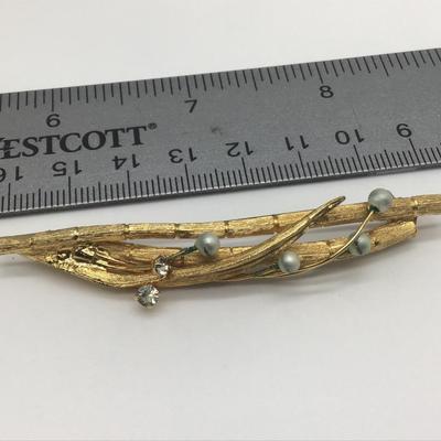 Vintage Bamboo Accent Brooch