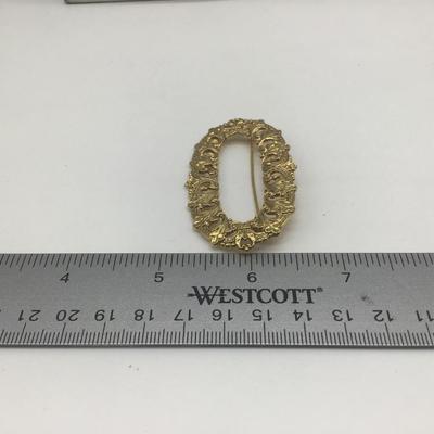 Gold Tone Fashion Brooch