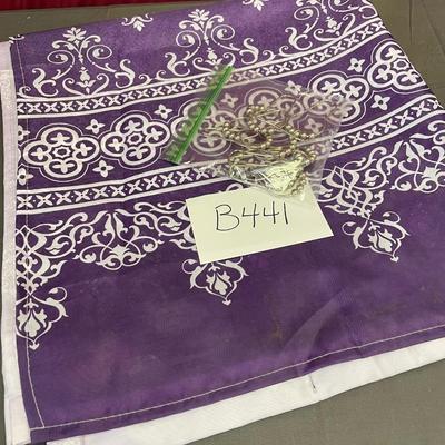 Shower curtain and hooks