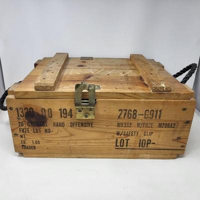 WOODEN HEAVY GRENADE BOX - EMPTY