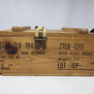 WOODEN HEAVY GRENADE BOX - EMPTY