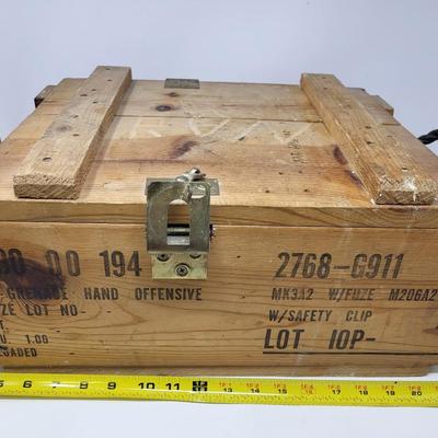 WOODEN HEAVY GRENADE BOX - EMPTY