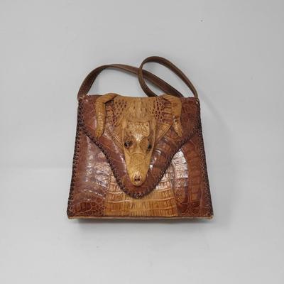 VINTAGE REAL ALLIGATOR PURSE