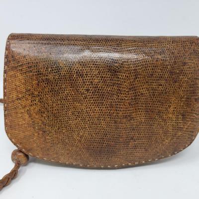 VINTAGE LIZARD SKIN SHOULDER PURSE