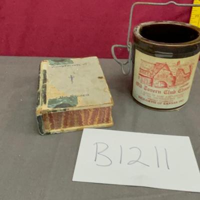 Box/old tavern club cheese crock-no lid