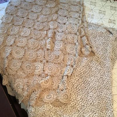 E1201 Two Hand Crocheted Coverlets