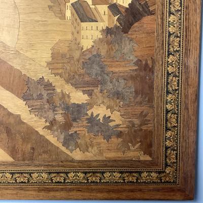 F1202 Vintage Wooden Inlay Wall Art