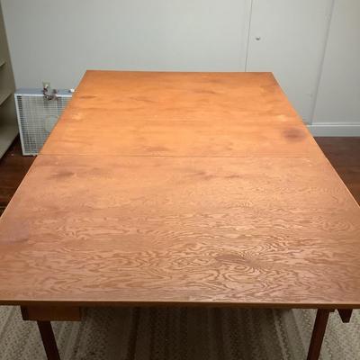 E1207 Vintage Wooden Plywood Dropleaf Sewing Craft Table