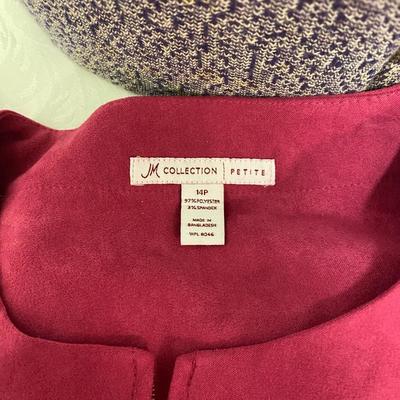 JM COLLECTION - WOMENâ€™S ZIP UP TOP - SIZE 14P