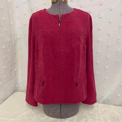 JM COLLECTION - WOMENâ€™S ZIP UP TOP - SIZE 14P